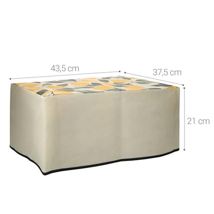 kwmobile Dust Cover Compatible with HP Smart Tank 7005 / Smart Tank 5000 - Printer Case - Yellow/Green/Beige - Lemons - style: Lemons 06-07-11