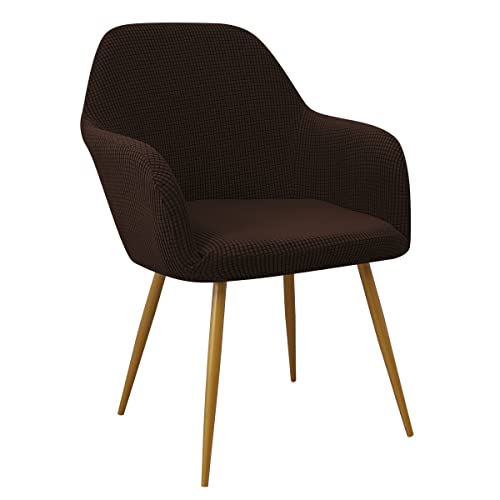 Yonus Dining Room Chair Slipcovers Parsons Chair Covers Sets Armchair Covers Removable Chair Protector Cover Seat Slipcovers for Living Room (1, Chocolate) - color: Chocolate, size: 1