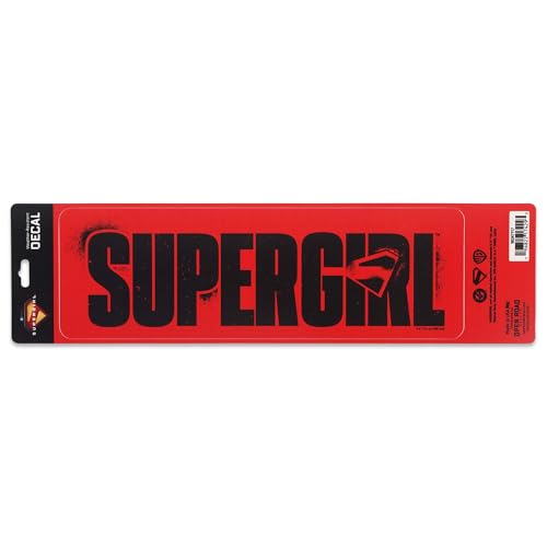 Supergirl: Woman of Tomorrow Logo Adhesive Vinyl Decal - Bold Supergirl Sticker for Car or Laptop - color: Red