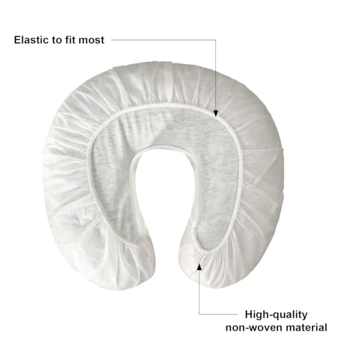ZMDREAM Pack of 75 Headrest Covers Fitted Disposable Massage Face Rest Cradle Covers White & Black - color: White