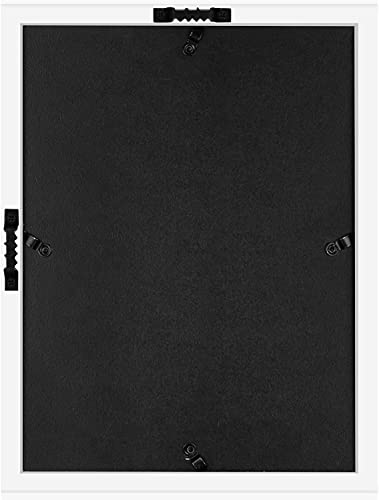 Americanflat 8.5x11 Shadow Box Frame with Shatter-Resistant Glass - Silhouette Collection - Large Shadow Box Display Case for Tabletop and Wall Display - White with Soft Felt Back - color: White, size: 8.5x11