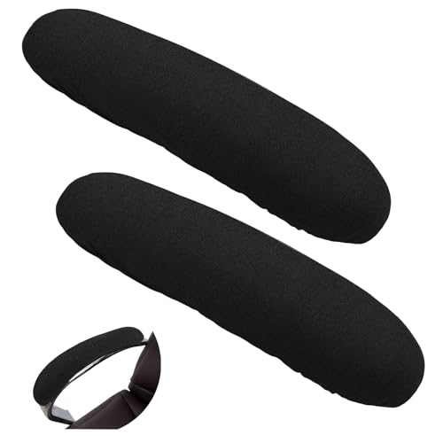 Ouligay 2 PCS Office Chair Arm Covers 15 in Office Chair Armrest Covers | General Stretchable & Removable Desk Chairs Arm Cover Soft Velvet Armrest Protectors for Computer Gaming Chairs Black