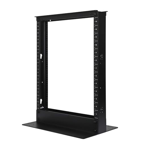 Aeons 13U 2 Post Open Frame Server Network Relay Rack for 19 Inch Networking Data & IT Devices A/V Equipment, Durable 2-Post Rack 13 U Aluminum Extrusion, Black - style: 13U-2Post-AL