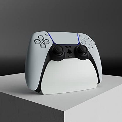 playvital 2 Pack Controller Display Stand for ps5, Gamepad Stand Desk Holder for ps5 Controller Accessories with Rubber Pads, White - color: White 2 set
