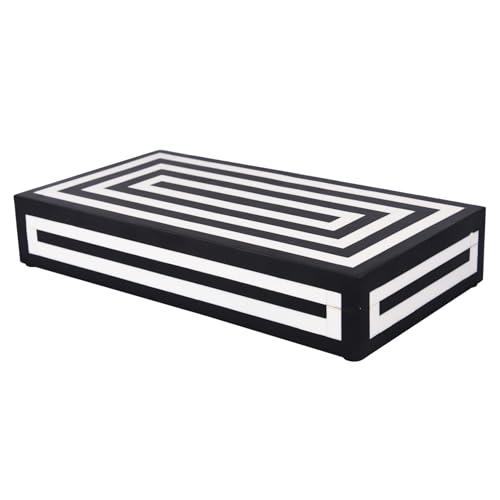 Handicrafts Home Large Decorative Storage Box 12x6– Coffee Table Organizer Box, Modern Home Décor Accent, Keepsake Memory Box, Jewelry Storage Box, Boho Decorative Box with Lid for Shelf, Mantle Decor - color: Concentric, size: 12 x 6 x 2 Inches