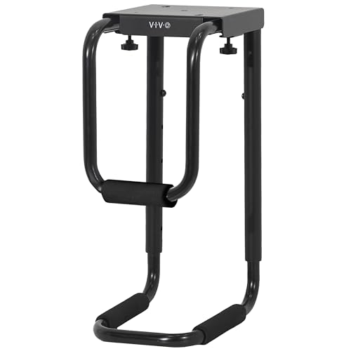 VIVO Heavy Duty Adjustable Under-Desk PC Mount, Home and Office Computer CPU Holder with Secure Locking, Supports up to 66 lbs, Black, MOUNT-PC04B - size: Large