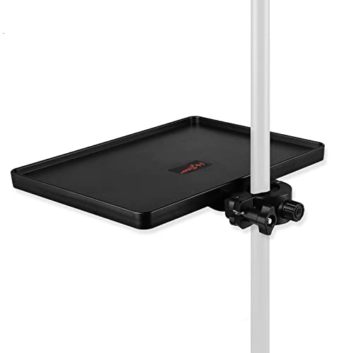 Mr.Power Microphone Stand Plastic Tray, Mic Stand Clamp-On Rack Tray Holder Suitable for Most Mic Stands, for Stage, Live Streaming, Recording, Concert Performance, Karaoke (8.7" x 6.5") - size: Small