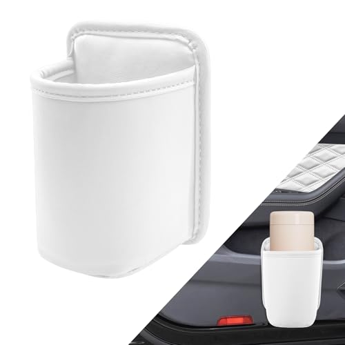 Large Car Door Cup Holder, Clip On Car Cup Holder, Auto Clip on Door Back Seat Extra Drink Holders, Automotive Accessories Water Bottle Organizer Mount Universal for Most Vehicles (White) - color: White