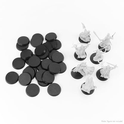 100Pcs 25mm/0.98inch Plastic Model Miniature Bases,3.6mm/0.14 Thick Circular War Figure Display Stands For Gaming Miniatures or Wargames Role Playing Board Game Figure Toy (100PCS-25mm-Black Round) - color: 100PCS-25mm-Black Round