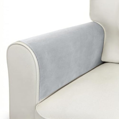 Couch Arm Covers Sofa Arm Covers Set of 2, Waterproof Couch Cover Armchair Cover for Recliner, Non Slip Sofa Headrest Covers Armrest Cover Couch Slipcover Protector, Gray - color: Grey
