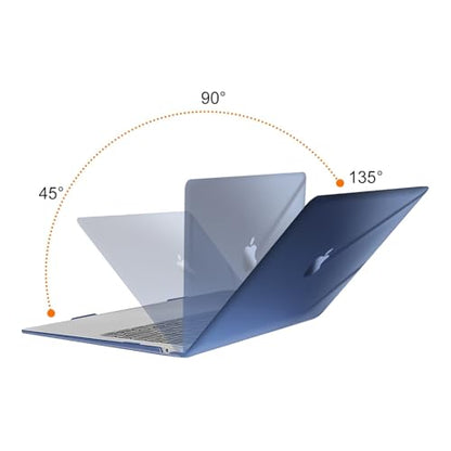 MOSISO Compatible with MacBook Air 13 inch Case M1 2021 2020 2019 2018 Release A2337 A2179 A1932 Touch ID, Plastic Hard Shell Cover&Keyboard Cover for MacBook Air 13.3 inch Case M1, Crystal Midnight - color: Crystal Midnight