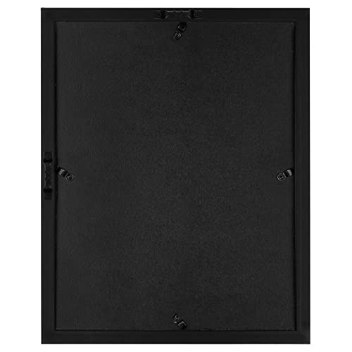 Americanflat 11x14 Shadow Box Frame with Shatter-Resistant Glass - Silhouette Collection - Large Shadow Box Display Case for Tabletop and Wall Display - Black with Soft Felt Back - color: Black, size: 11x14
