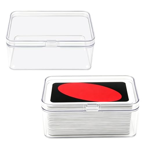 3PCS Card Case for UNO Card, Plastic Playing Card Case, Card Holder Box, Plastic Card Storage Box(NO Cards) - color: 3 PCS Clear