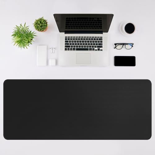 DIGSOM Gaming Mouse Pad Black Keyboard Pad 31.5 x 11.8in | XL Mouse mat, Smooth surface, Anti-slip rubber base, For keyboard and mouse, For home and office use - color: Black