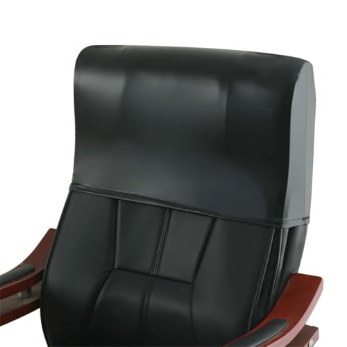 Waterproof Office Chair Headrest Cover,PU Leather Stretch Headrest Protector for Office Chairs,Head Rest Covers for High Back Computer Chairs,Furniture,Recliner Chair,1PC, Black - color: Black, size: 1PC