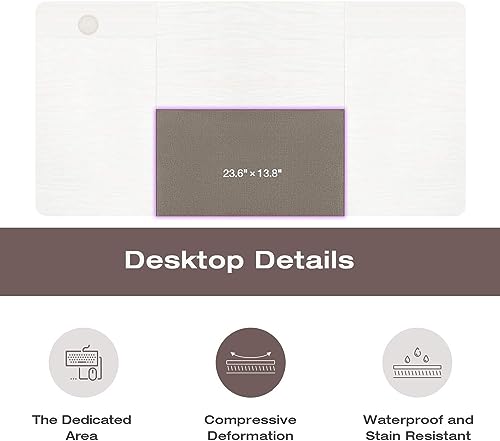 Homall Height Adjustable Electric Standing Desk, 55 x 28 Inches Stand Up Desk, Sit Stand Home Office Desk Computer Workstation with T-Shaped Metal Bracket (White)
