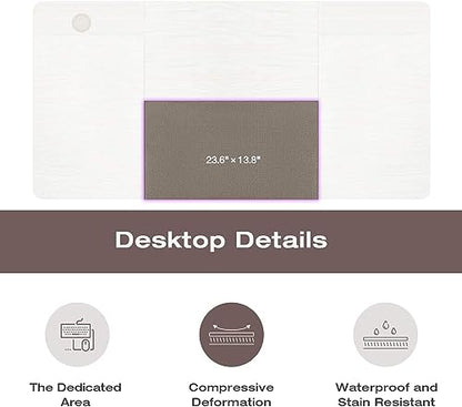 Homall Height Adjustable Electric Standing Desk, 55 x 28 Inches Stand Up Desk, Sit Stand Home Office Desk Computer Workstation with T-Shaped Metal Bracket (White)
