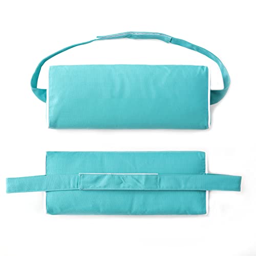 Enipate Outdoor Chaise Lounge Head Pillow, Pack of 2 Water Resistant Headrest Pillows with Elastic Band for Pool Patio Chairs - color: Blue