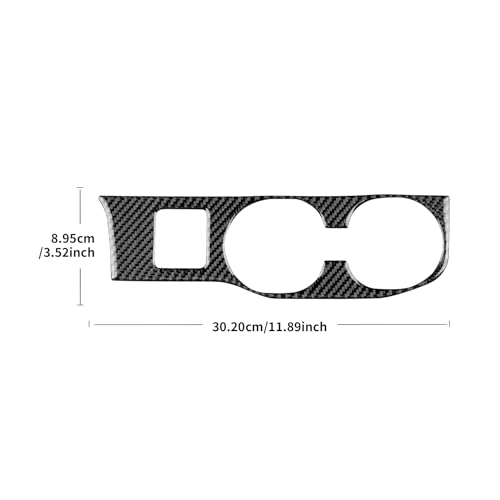 AIRSPEED for Subaru Impreza 2005 2006 2007 Gear Shift Cup Holder Frame Cover Carbon Fiber Center Console Interior Trim Accessories, Black - color: Cup Holder Frame Black
