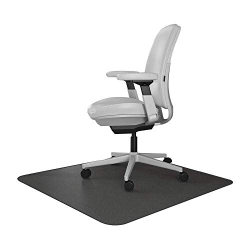RESILIA Office Desk Chair Mat - for Low Pile Carpet (with Grippers) Black, 36 Inches x 48 Inches, Made in The USA - color: Black, size: 36" x 48" without lip