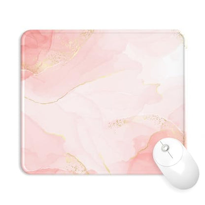 eulps Mouse Pad with Stitched Edge, Multiple Patterns Computer Mouse Pads with Non-Slip Rubber Base, Washable Cloth Mousepad, for Gaming, Laptop, PC (Blush Gold) - color: 30Blush Gold
