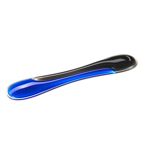Kensington Slim Duo Gel Wrist Rest for Low Profile Keyboard, Wrist Pad for Keyboard, Ergonomic Wrist Pad for Computer, Non-Skid Computer Pad with Wrist Support, Blue K62441WW, 19" x 3.7"x 0.7” - color: Blue, style: Keyboard Wrist Rest