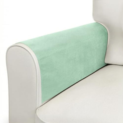 Couch Arm Covers Sofa Arm Covers Set of 2, Waterproof Couch Cover Armchair Cover for Recliner, Non Slip Sofa Headrest Covers Armrest Cover Couch Slipcover Protector, Green - color: Green