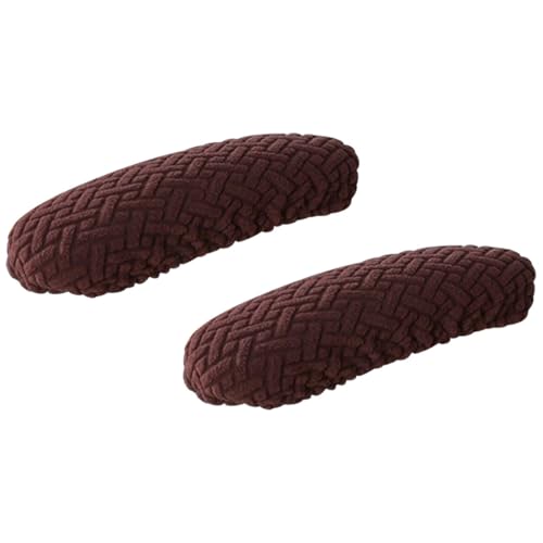 1 Pair Office Chair Armrest Covers Stretch Jacquard Computer Chair Arm Pad Covers Removable Arm Slipcovers Protectors for Office Computer, Desk, Gaming Chairs Brown - color: Brown, size: 1 Pair