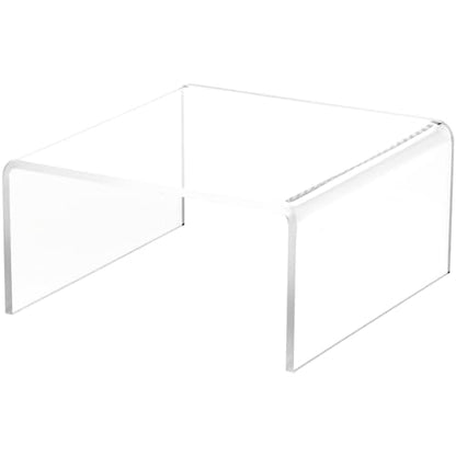 Plymor Clear Acrylic Short Square Display Riser, 3" H x 6" W x 6" D (3/16" thick) - size: 3" x 6" x 6"
