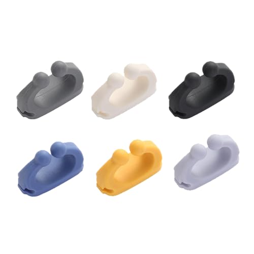 Silicone Razor Holders - 6 Pcs Hooks Adhesive Wall Mounted for Hanging Towel Key Plug Cable, Utility Decoration Hook Stick to Dorm Room Door Function for Kitchen Bathroom Home Office