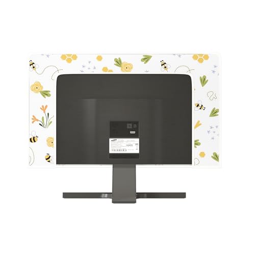 Bee Waterproof Screen TV Cover 37,38,39 Inch Spring Summer Honey Flowers Botanical TV Display Screen Cover Antistatic Water Resistant Television Covers Dustproof Protective，Yellow Design - color: yellow, size: 37-39 Inch for tv cover