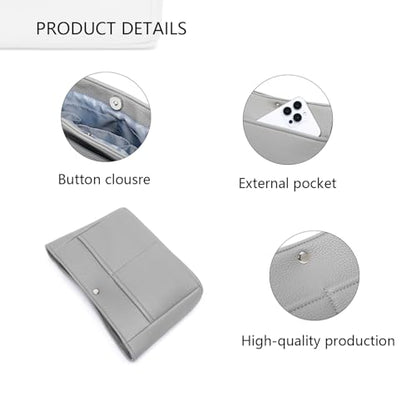 YONEBN waterproof Storage Bag Lightweight Large Capacity nylon Bag Inner Bag Handbag Organizer - color: Pu/Shark Gray