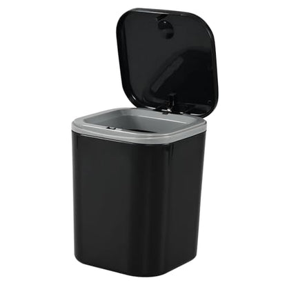 Mini Trash Can, Small Trash Can, 0.5 Gallon Mini Wastebasket Container Bin for Desk, Countertop- Black - color: Black