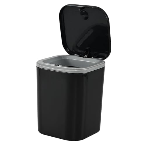 Mini Trash Can, Small Trash Can, 0.5 Gallon Mini Wastebasket Container Bin for Desk, Countertop- Black - color: Black