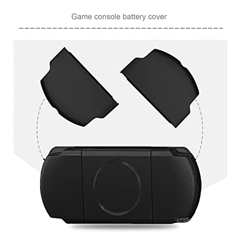 SING F LTD 2PCS Replacement Battery Door Covers Cases Protectors Compatible with Sony PSP 2000 2003 2004 3000 3003 3004 Black Plastic Console Accessories - color: Black