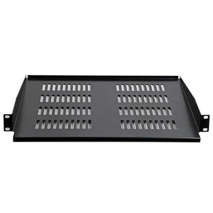 Aeons 1U 19-inch Universal Server Shelf Rack Mount Vented Cantilever Center Mount Shelf 15" Deep, Fixed Server Rack Cabinet Shelf Black 2-Pack - style: 1U-15" Vented
