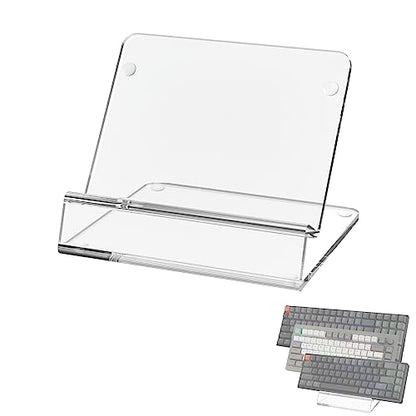 GEEKRIA Keyboard Display Stand, Acrylic Mechanical Gaming Keyboard Holder for 60%, 75%, 80%, 96% Computer keyboard (transparent)