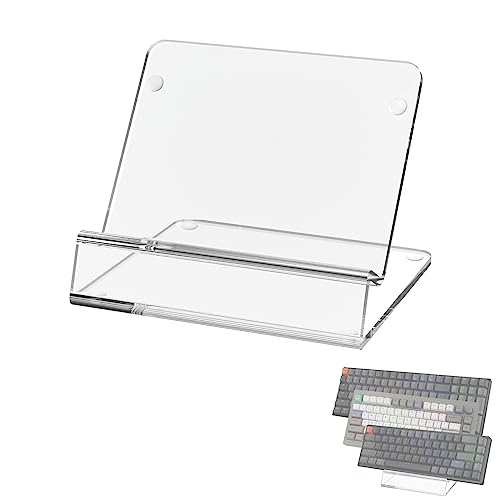GEEKRIA Keyboard Display Stand, Acrylic Mechanical Gaming Keyboard Holder for 60%, 75%, 80%, 96% Computer keyboard (transparent)