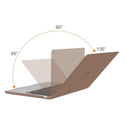 MOSISO Compatible with MacBook Air 13 inch Case M5 2026 M4 2025 M3 M2 2024-2022 A3449 A3240 A3113 A2681, Scratches-Resistant Protective Hard Shell for MacBook Air 13.6 inch Case, Caramel Brown - color: Caramel Brown