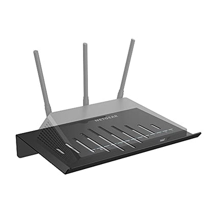 Koova WiFi Router or Speaker Shelf | Floating Shelving for Cable Box, Modem, Gaming System & Streaming Media Devices | Vented Airflow Metal Panel - size: Koova Router Shelf for Horizontal WiFi Routers