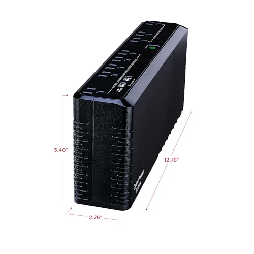 CyberPower SL700U Standby UPS Battery Backup and Surge Protector, 700VA/370W, 8 Outlets, Slim Profile, UL Certified - size: 700VA, style: Slim