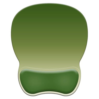 Ergonomic Mouse Pad with Wrist Rest, Comfortable Gel Concave Mouse Pad with Non-Slip Base, Pain Relief Mouse Pads with Smooth Wrist Support for Office & Home (Gradient Green) - color: Gradient Green