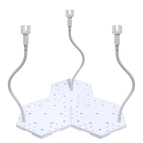 3Pcs Action Figure Stand Hobby Display stand, Model Display Stands with Adjustable Serpentine Arm Compatible with Gundam HG RG BB SD SHF 1/144 Scale Figures Model
