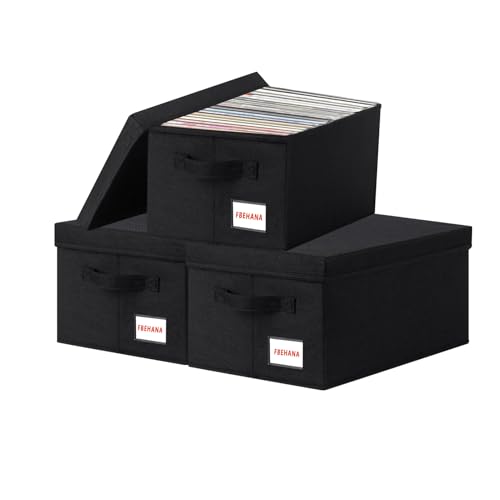 CD/DVD Storage Case - Perfect CD/DVD storage case universal, stackable DVD organizer with lid,3Pack CD holder 15.75 x 6.3 x 6.1 inches - can hold 135 CDS /60DVDS Black - size: 3pack black