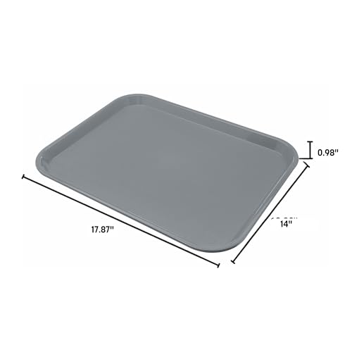 Carlisle FoodService Products Café Cafeteria Tray, Fast Food Tray for Restaurant or Commercial Use, 14" x 18", 1 Count, Slate Blue