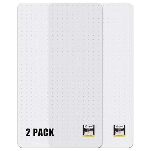 Kuyal Office Chair Mat for Carpet, Set of 2, 32x55 Clear Heavy Duty Computer Chair Mat, Under Desk Protector Carpeted Floors Mat, Easy Chair Movement,Ship Flat - size: 32" X 55" 2Pack