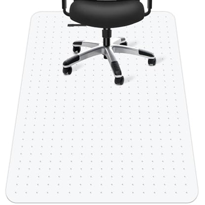 Chair Mat for Carpet, YOOMAYA 46" x 60" Office Chair Mat for Carpeted Floors, Easy Gliding Under Desk Carpet Protector, Slip Resistant Heavy Duty Plastic Floor Mat for Home, Gaming, Study Room (Clear)