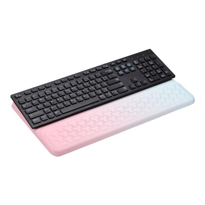 PATIKIL Computer Keyboard Stand with Wrist Rest, Computer Wrist Support Pad, Keyboard Stand Riser Holder Pad for Office Desk Gaming Home, Pink and Green - color: Pink and Green