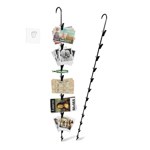 LOLA Clip Strip @ Home Metal Hanging Organizer with 12 Hooks for Pantry, Kitchen, Garage – Holds Snacks, Tools, Keys – Easy to Install, 1 Pack - color: Matt Black