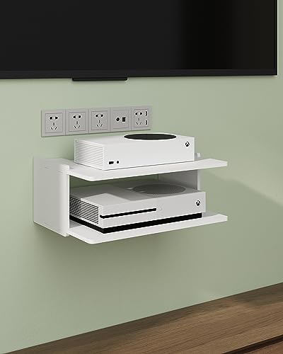 Floating Under TV Game Shelf Stand for Xbox Series S/X, Projector/Router/Entertainment Center, Projector Holder Accessories